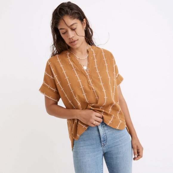 NWT Madewell Popover cotton top (size XXS) - Picture 3 of 8